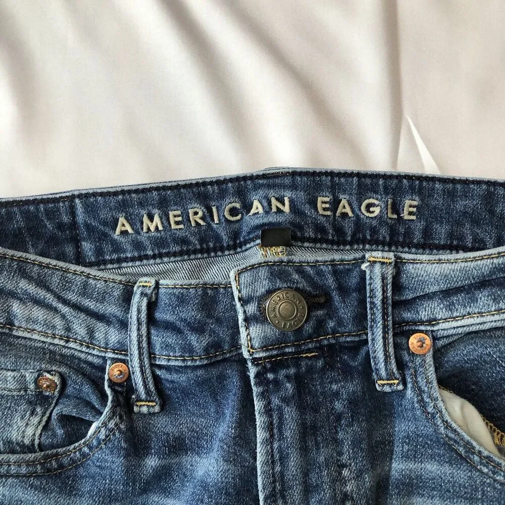American Eagle Flex Fit Men's Slim Straight Blue Jeans Size 29x30